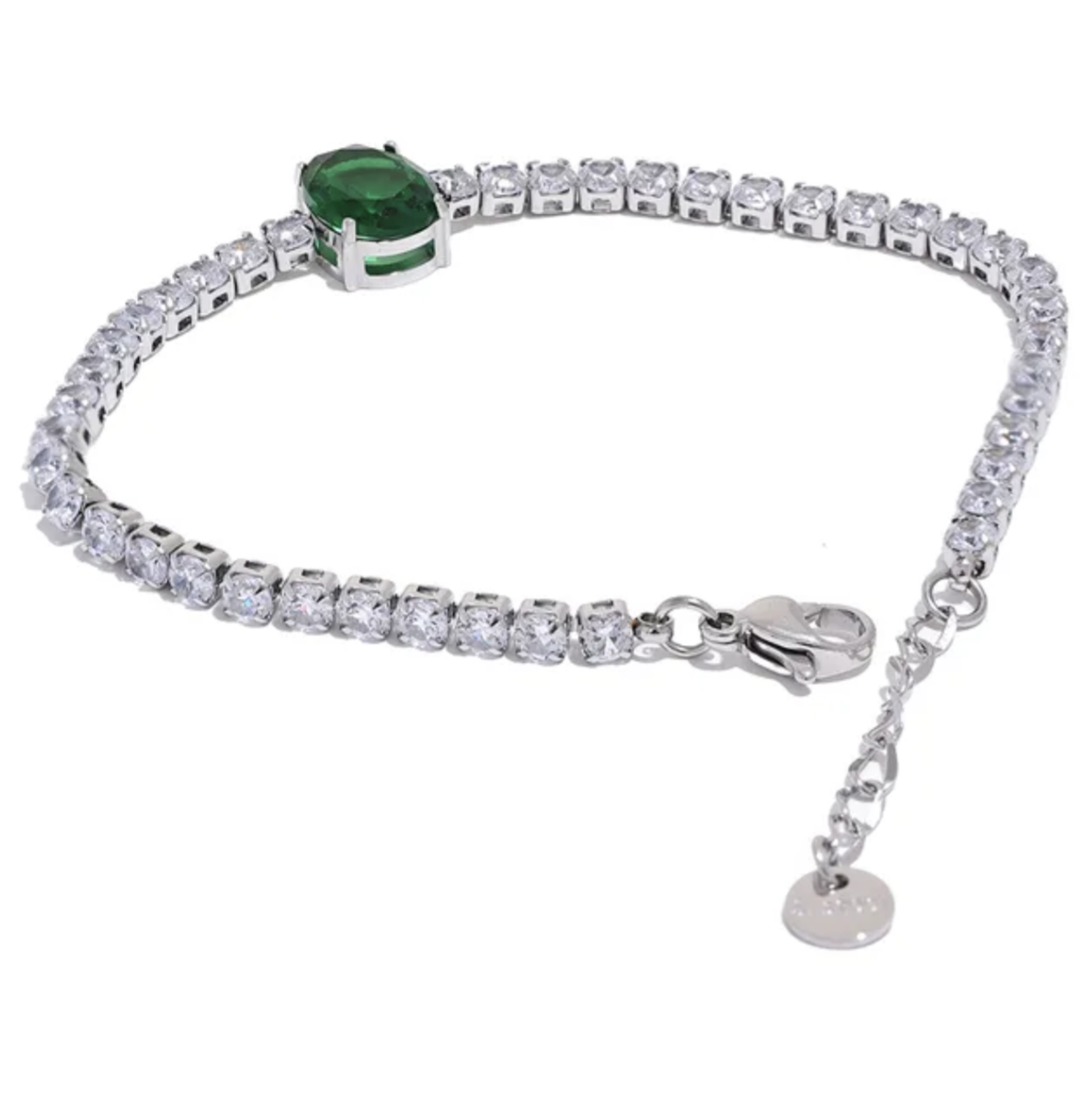YASMINE - Blingy Thin Chain Faux Diamond Diamante CZ Trending Crystal Gems Bracelet - Eid Collection
