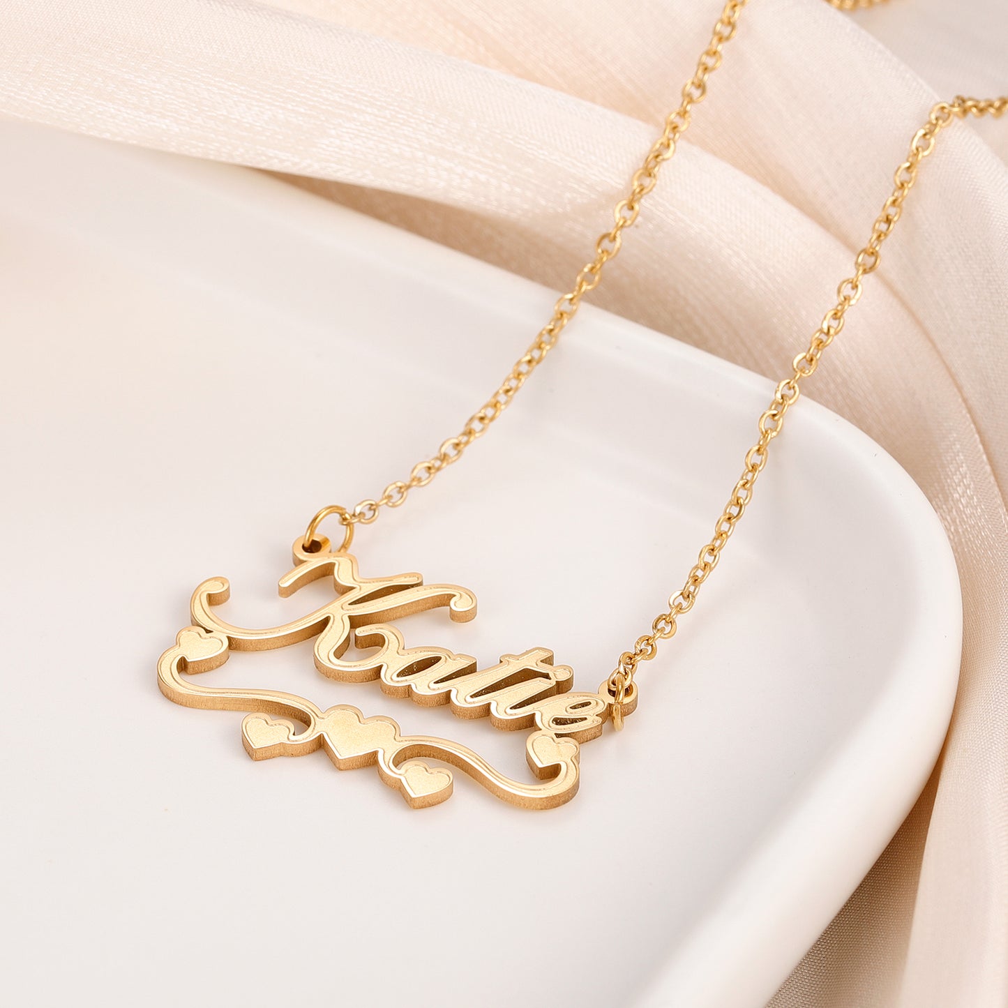 Personalised Bespoke Girls Single Name Necklace - Baby & Kids, Toddler, Teenager Jewellery in Arabic English - Gifts Eid Birthday  - ISABELLA