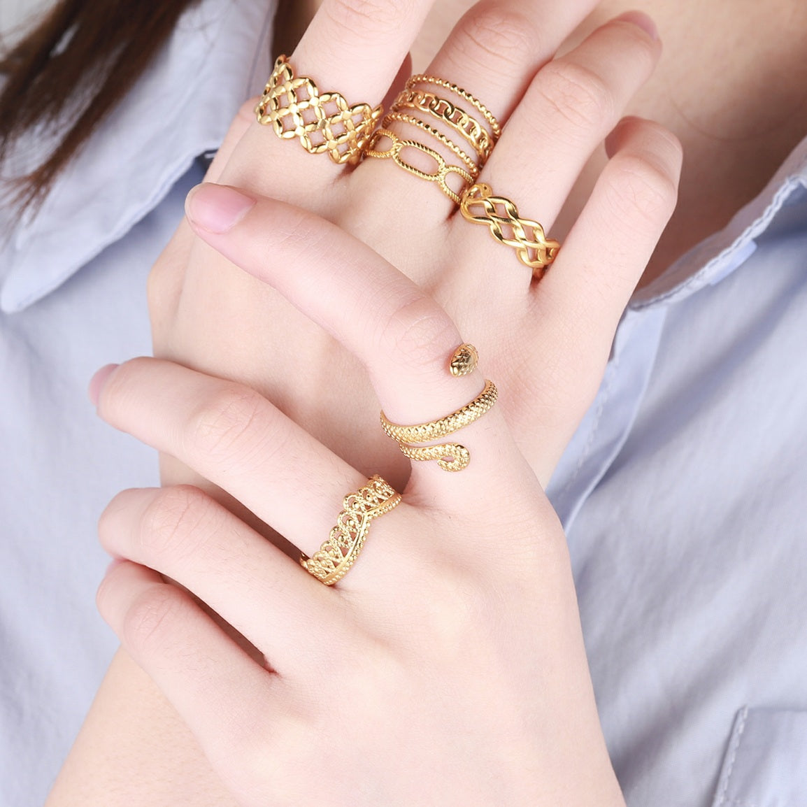 TIYANA - Thick Chain Link Novelty - Ring - PREORDER