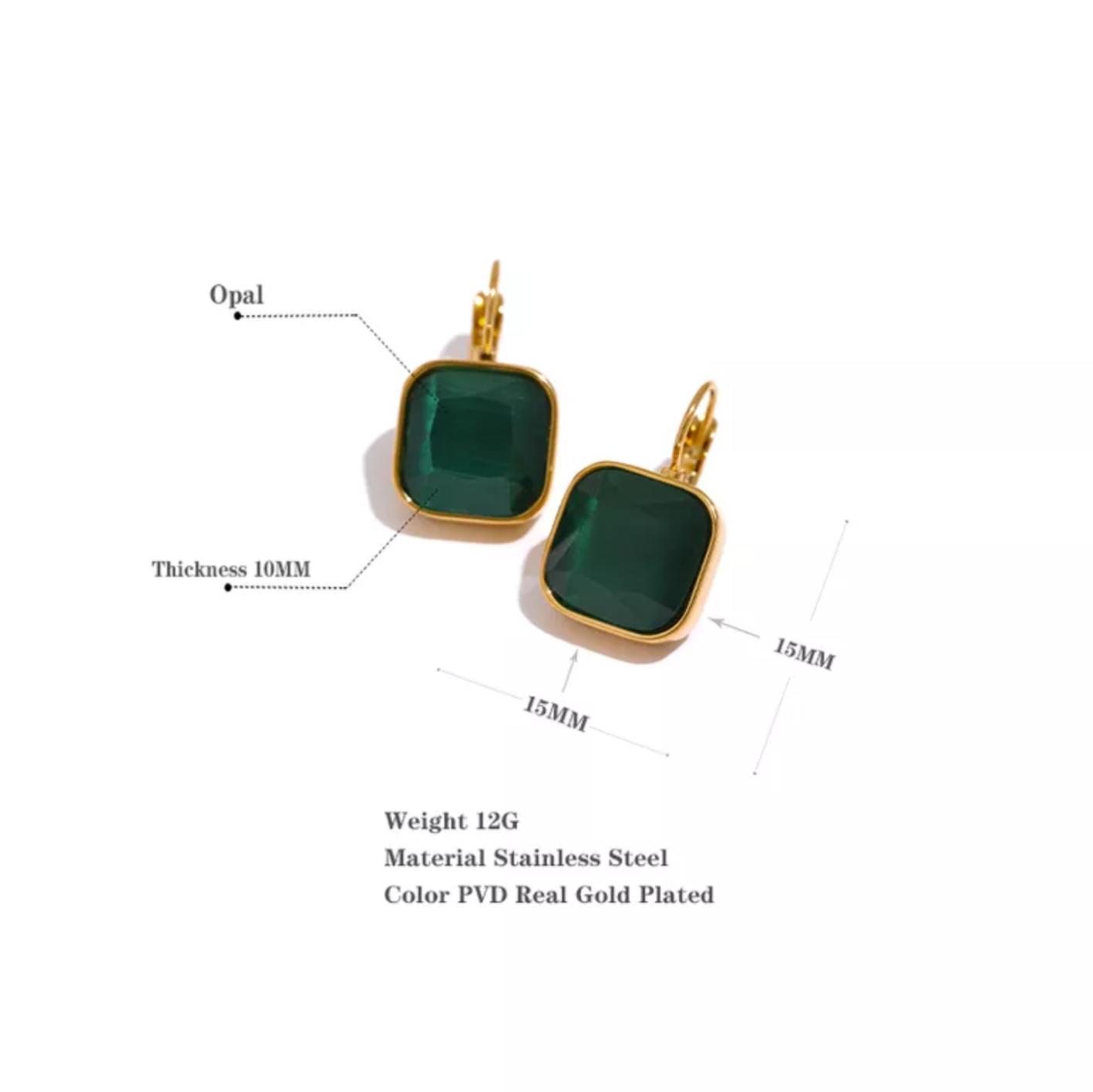 IFRA - Luxury Square drop earring Ear Candy - Hajj Eid Collection