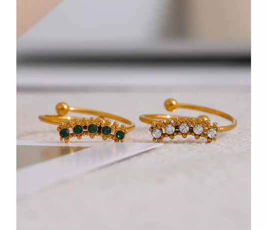 AWRAH - Diamante Gemstones Rings - Eid Collection