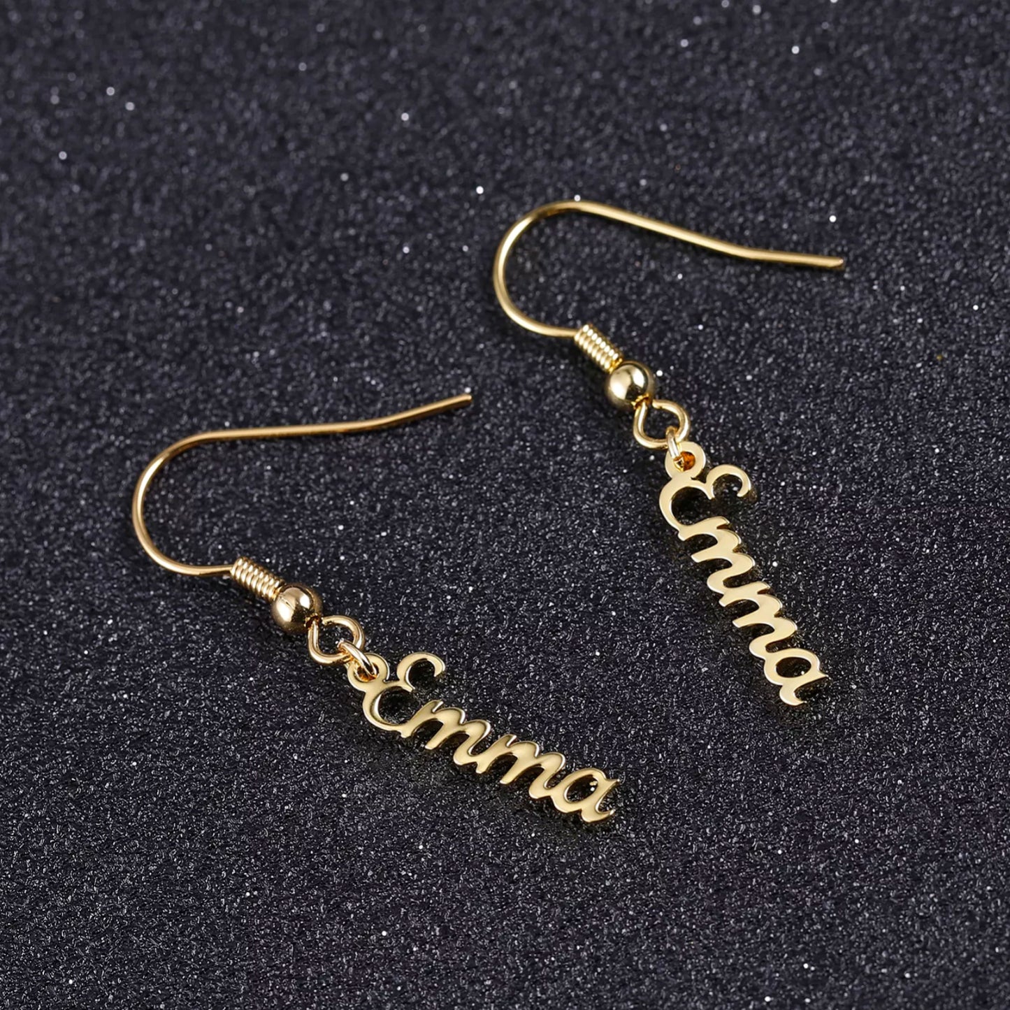 Personalised Bespoke Dangle Single Name Earrings - Anaya Jewellery Gift - LIA