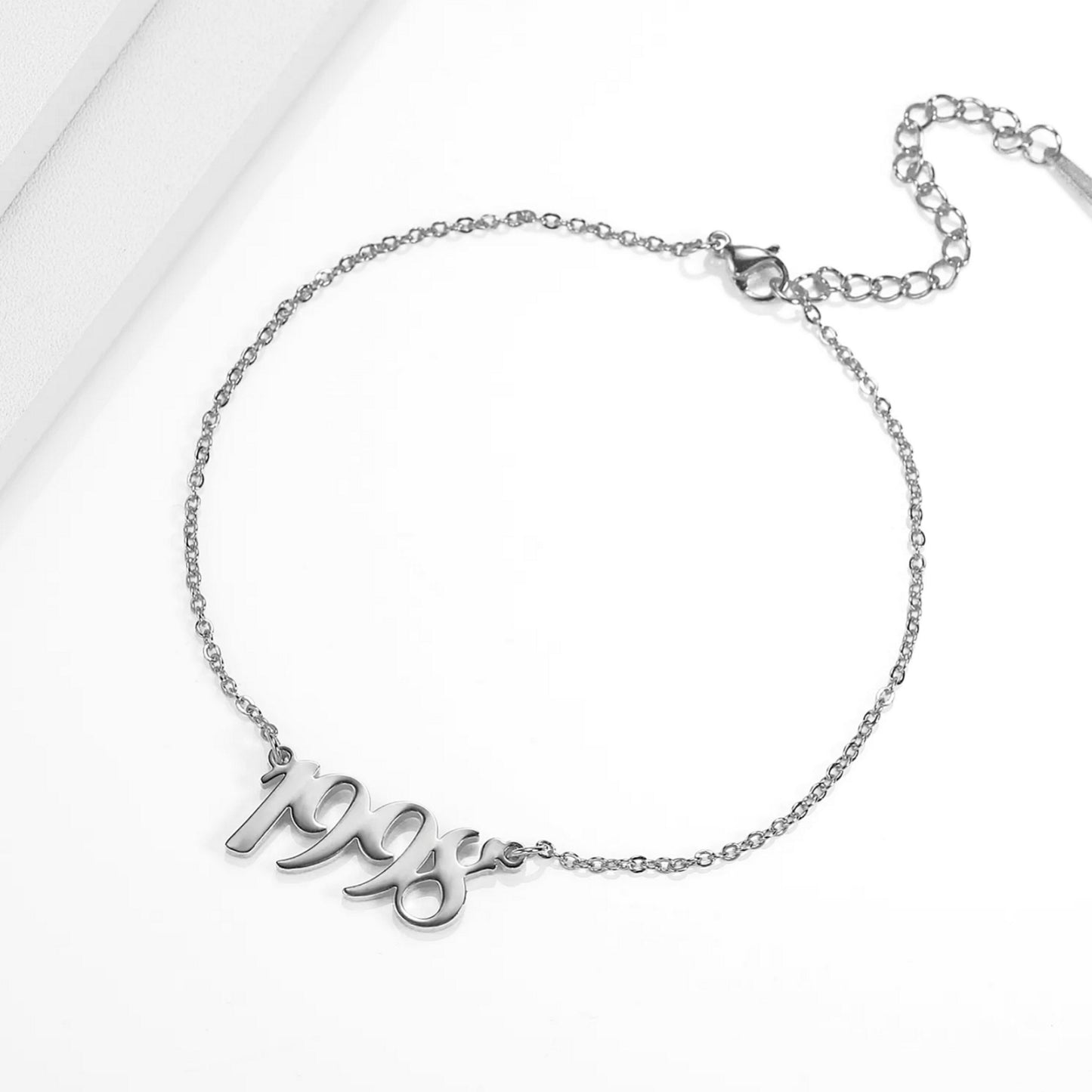 Personalised Special Number Anklet - Link Chain - Anaya Arabic English Numeral Jewellery Gift  -  SHAZIA