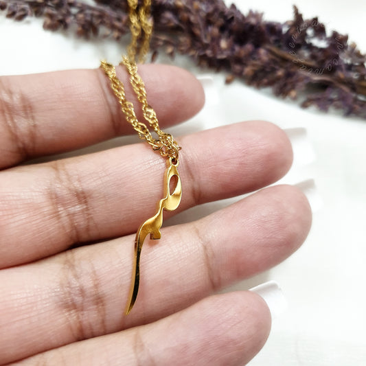 Sabr - صبر - Patience Pendant Necklace - 18K Gold Plated Jewellery Gift - Hope Deen  Motivational Inspiring Islamic Jewellery